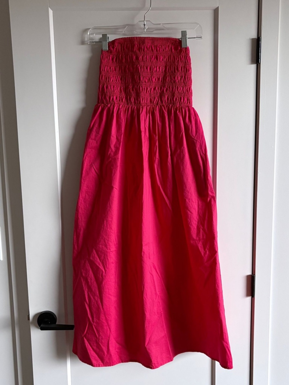 Smocked Squareneck Maxi Dress - Removable Straps / Strapless - S/M - Summer